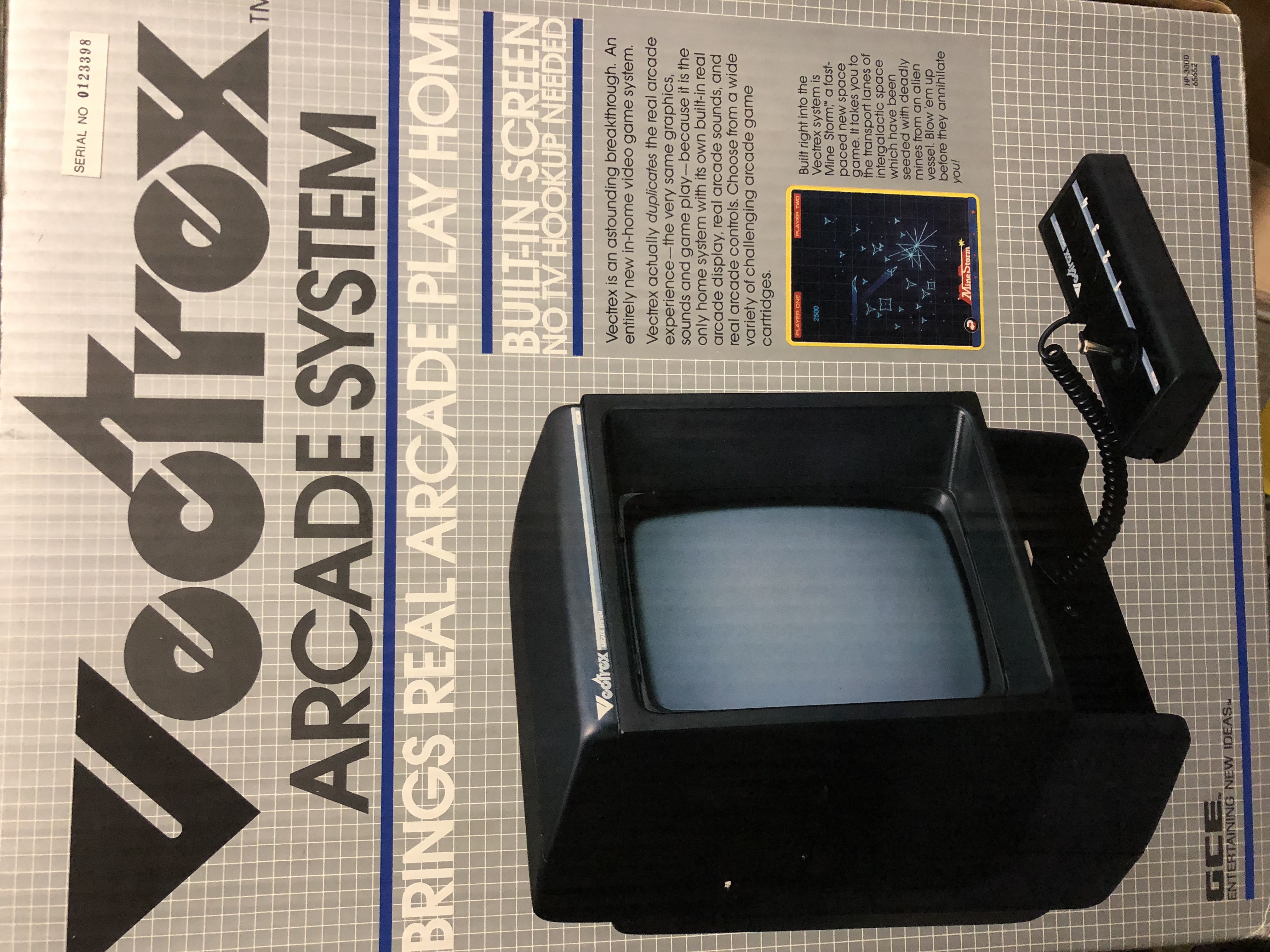 Vectrex Arcade Video Game System Controller 3 Games Mint Origina