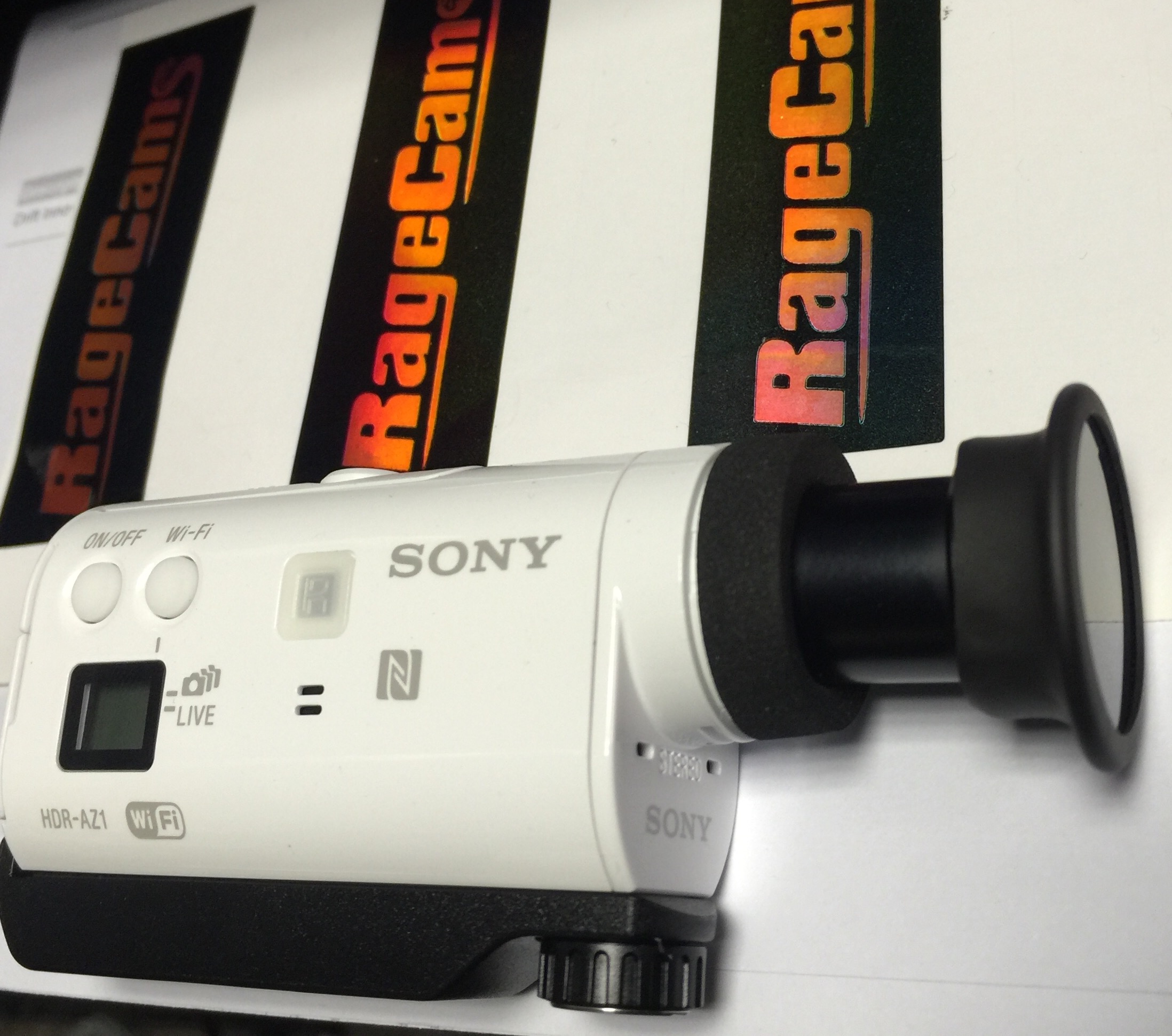 stof in de ogen gooien leeg Aanvankelijk New RageCams Modified Sony 4K Action Cam FDR-X1000V/W with your choice of  flat | HD Wearable Video Custom Mods By RageCams