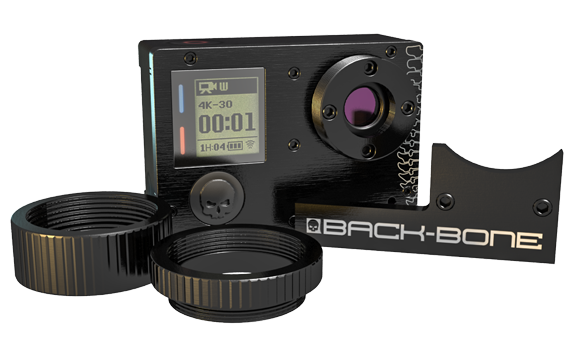 Gopro Hero4 Ribcage Backbone Modified Black 4k Camera